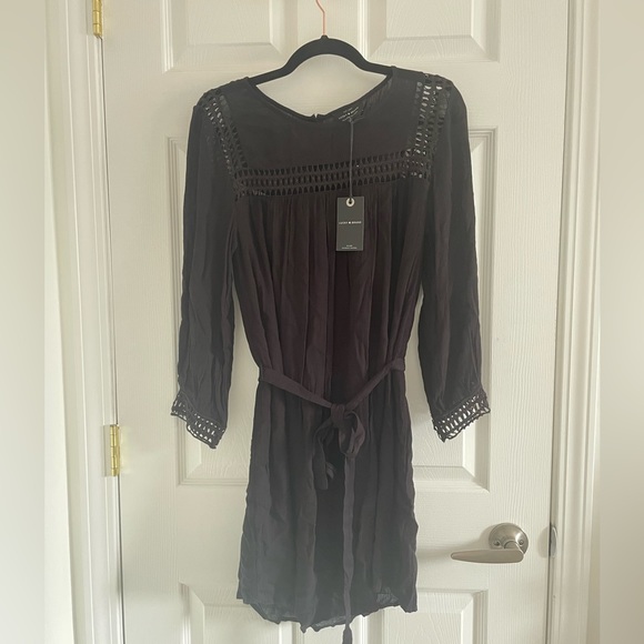 NWT Lucky Brand eyelet black dress - Picture 2 of 8